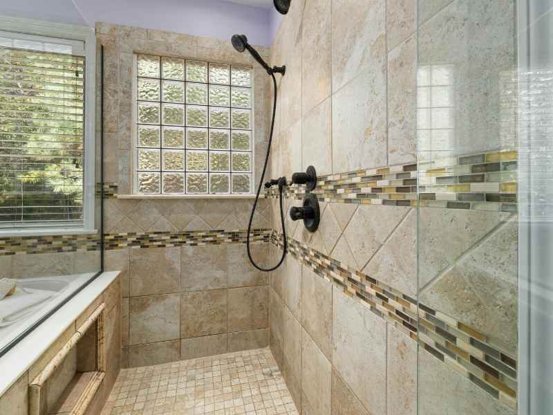 Tile selection for walk in shower Media, Canopy Building Services